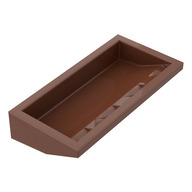 Lego destička oblá 2x4x2/3 zakulacená, červeno hnědá (4538928)